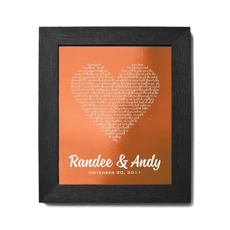 7th Anniversary Personalized First Dance Song Gift