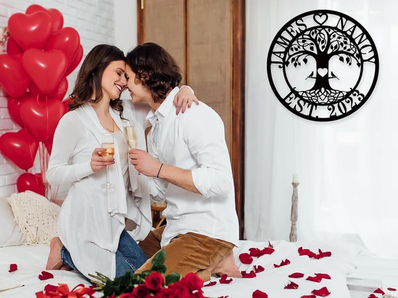 Personalized Metal Name Sign for Weddings and Anniversaries