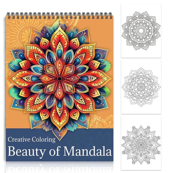 Mandala Coloring Book for Adults - Stress Relief Gift for Women