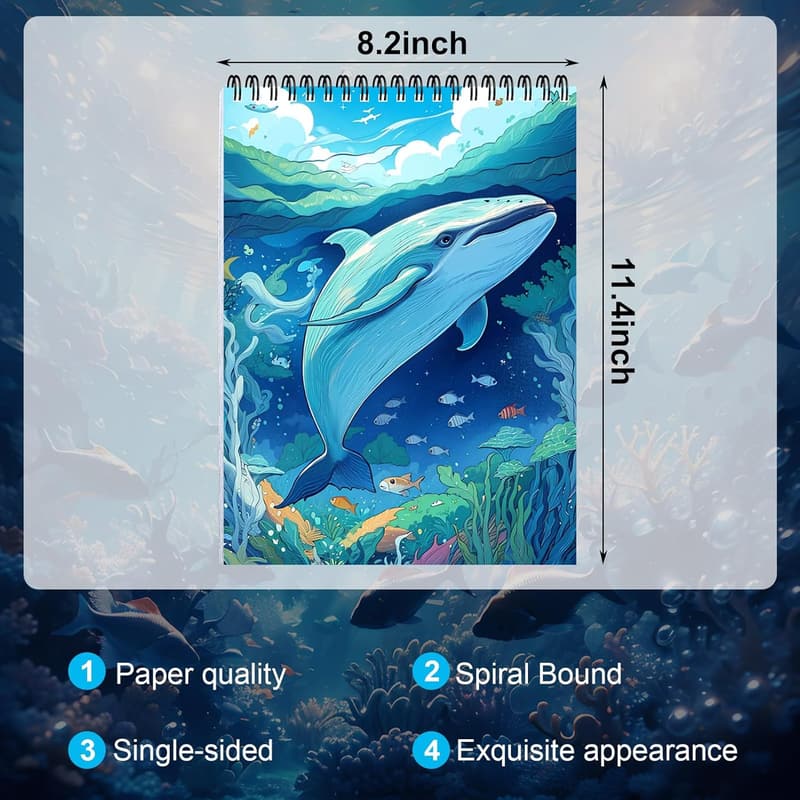 Ocean Themed Adult Coloring Book for Relaxation - 30 Pages