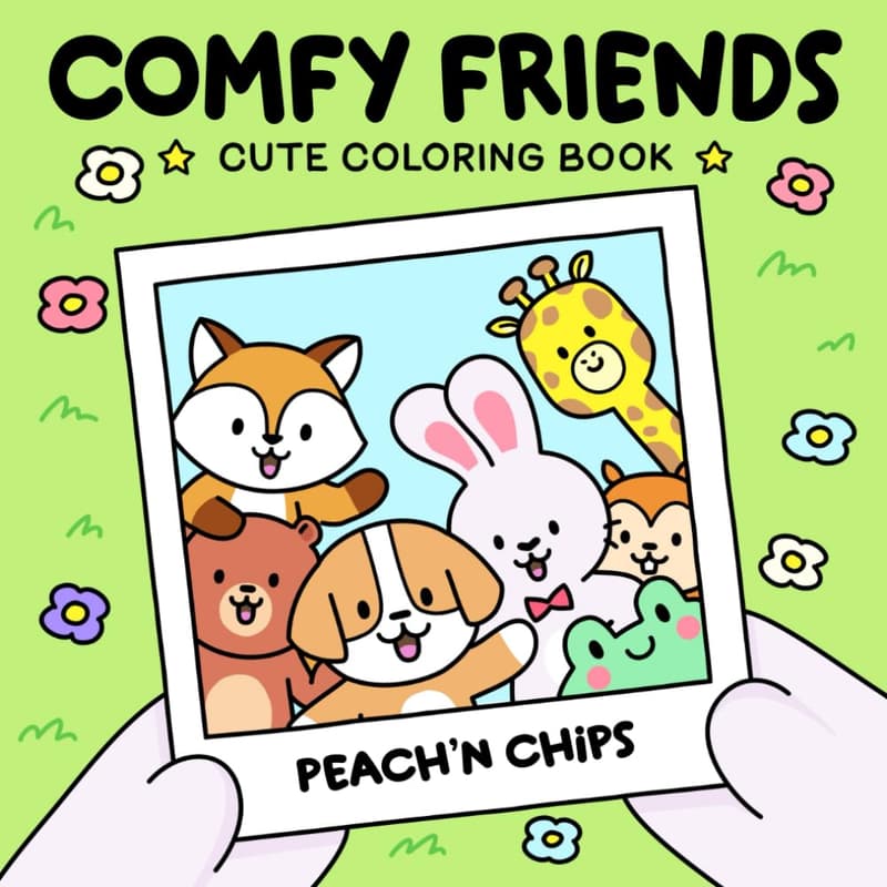 Comfy Friends: Cute Coloring Book for Adults & Teens