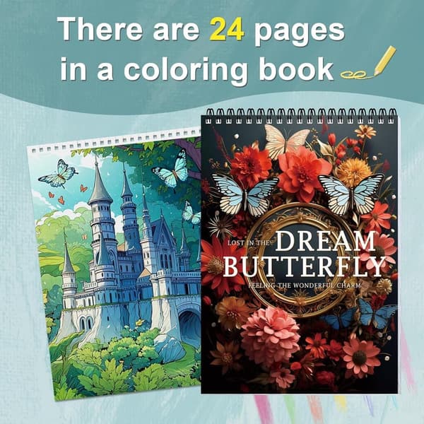 Butterfly Coloring Book for Adults - 30 Pages for Mindfulness