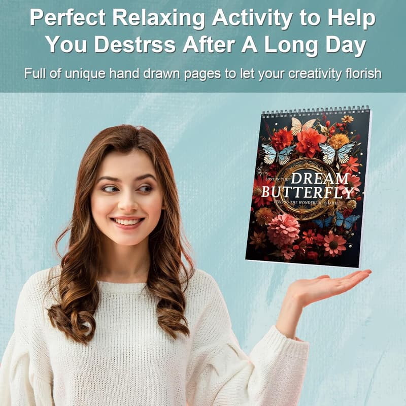 Butterfly Coloring Book for Adults - 30 Pages for Mindfulness