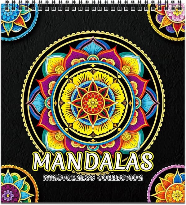 Mandalas Adult Coloring Book for Stress Relief and Mindfulness