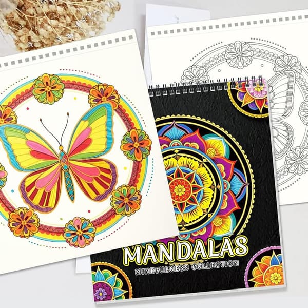 Mandalas Adult Coloring Book for Stress Relief and Mindfulness