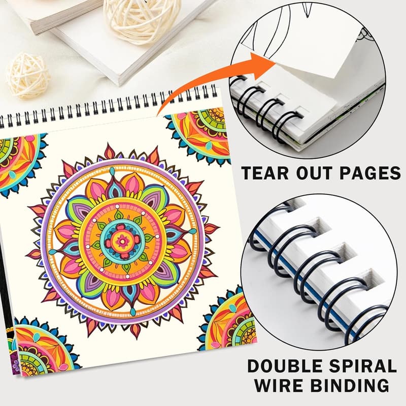 Mandalas Adult Coloring Book for Stress Relief and Mindfulness