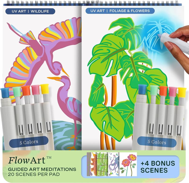 UV Art Activity Pad 2-Pack - Guided Meditations for All Ages