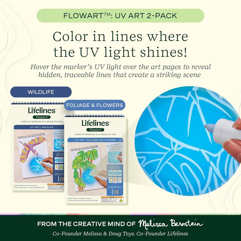 UV Art Activity Pad 2-Pack - Guided Meditations for All Ages