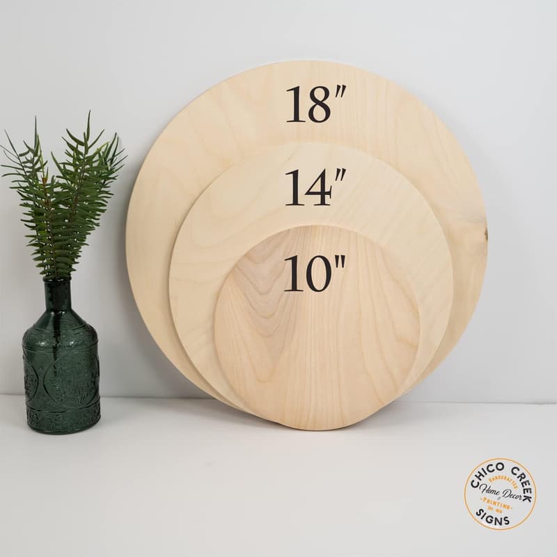 Personalized Round Wood Cocktail Bar Sign for Home Bar