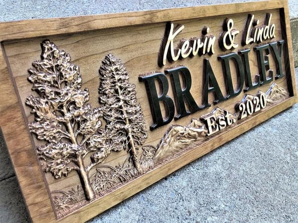 Personalized Rustic Cabin Sign for Home Decor
