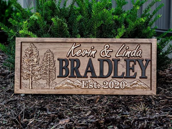 Personalized Rustic Cabin Sign for Home Decor