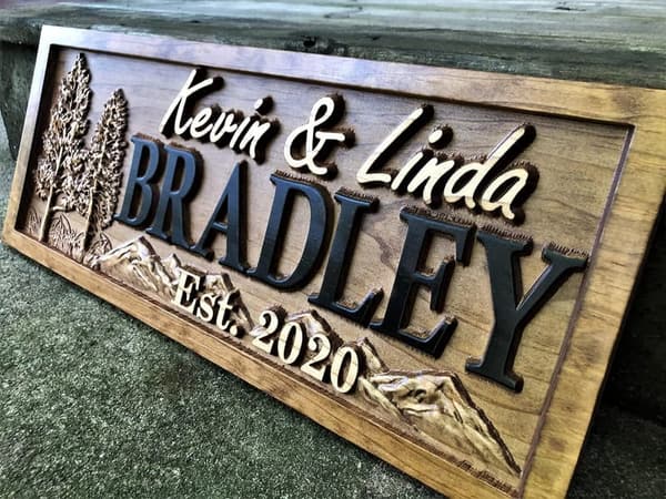 Personalized Rustic Cabin Sign for Home Decor