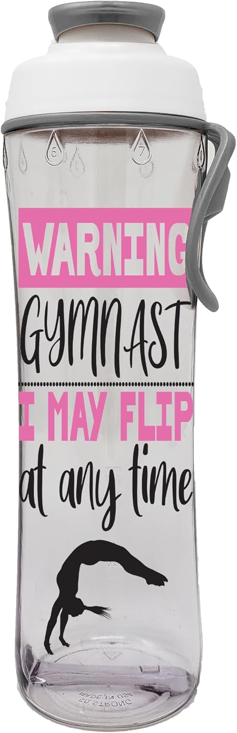 24oz BPA-Free Gymnastics Water Bottle with Chug Cap & Loop