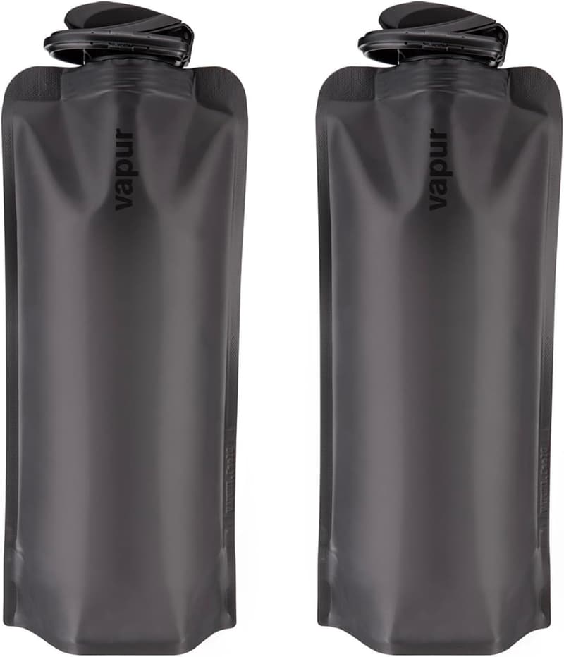 Compact 34 Oz Collapsible Water Bottle Set for Travel & Hiking