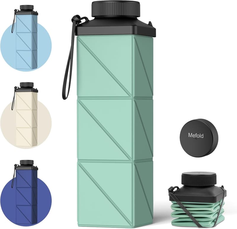 Lightweight Leakproof BPA-Free Collapsible Water Bottle - 720ml