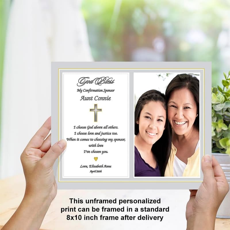 Personalized Thank You Print for Confirmation Sponsors