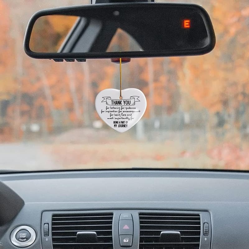Thank You Ornament Plaque - Heart Keepsake for Friends & Colleagues