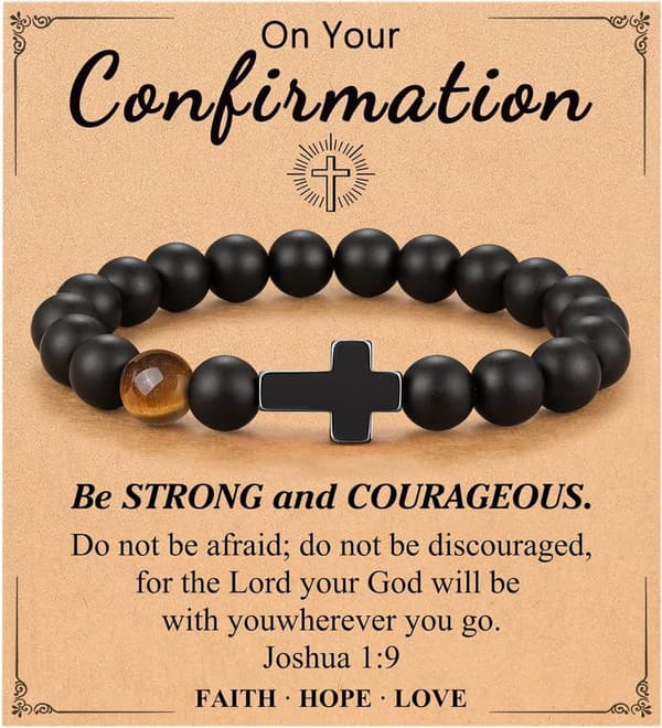 Men's Cross Bracelet - Ideal Gift for Dad, Son, and Grandson