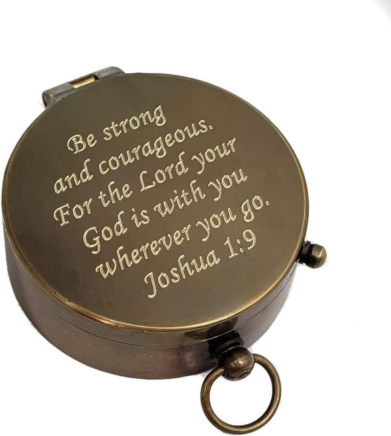 Engraved Compass Gift for Baptism | Personalized Box & Card
