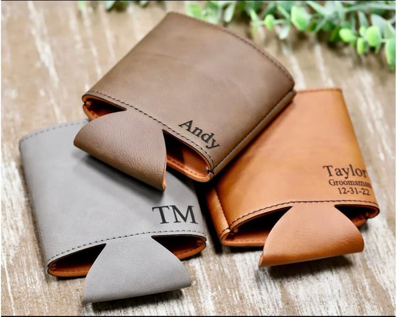 Personalized Engraved Can Cooler for Groomsmen