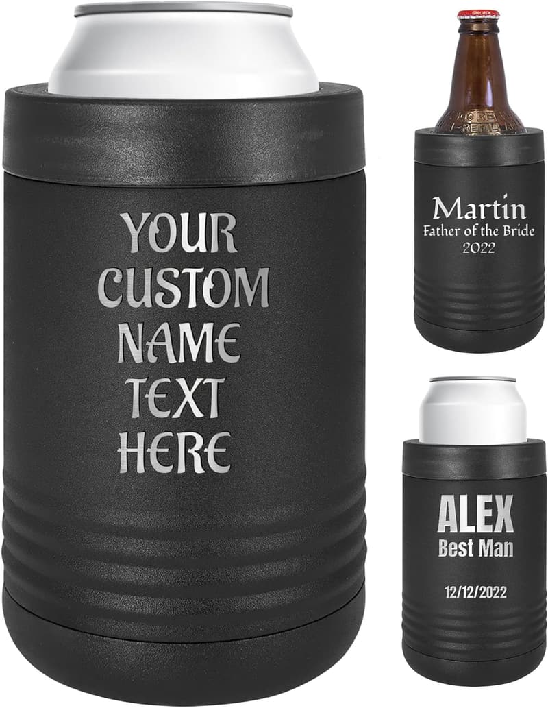 Wedding Personalized Stainless Steel Insulated Can Cooler