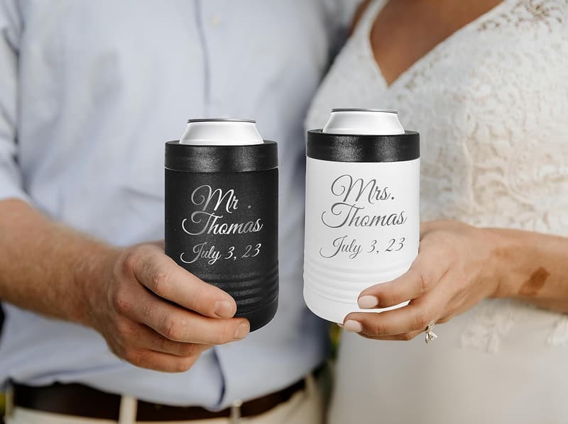 Wedding Personalized Stainless Steel Insulated Can Cooler
