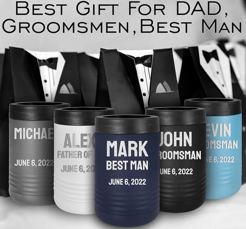 Wedding Personalized Stainless Steel Insulated Can Cooler