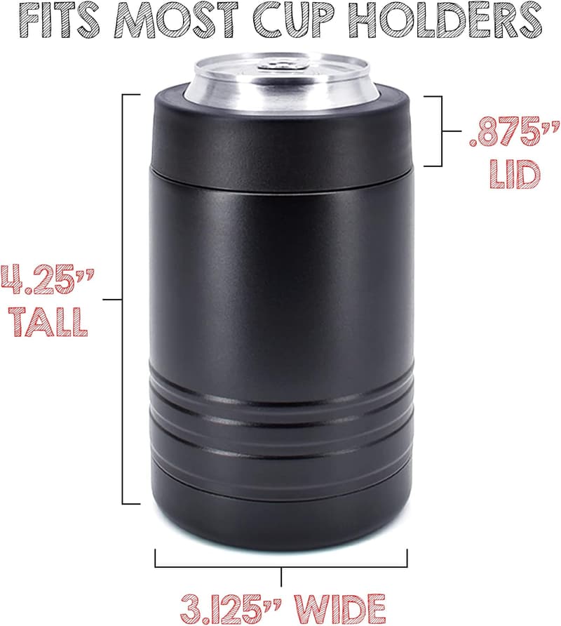 12 oz Powder-Coated Stainless Steel Beverage Cooler - 6 Pack