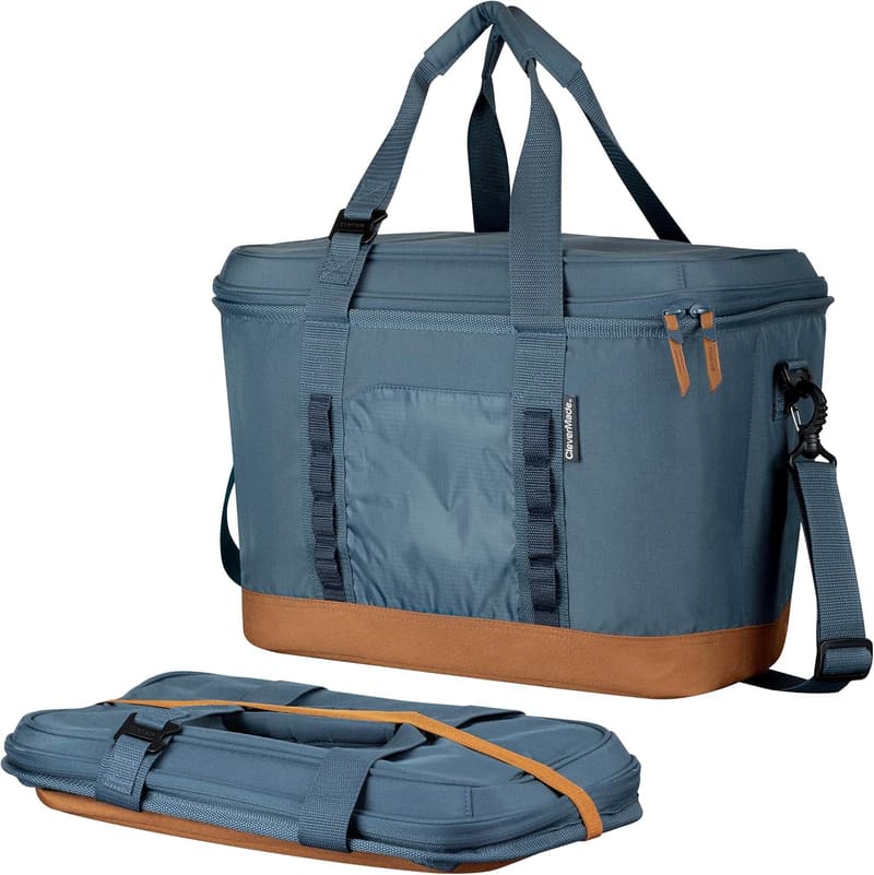 Collapsible Insulated Cooler Bag for Beach & Travel - 50 Can Capacity