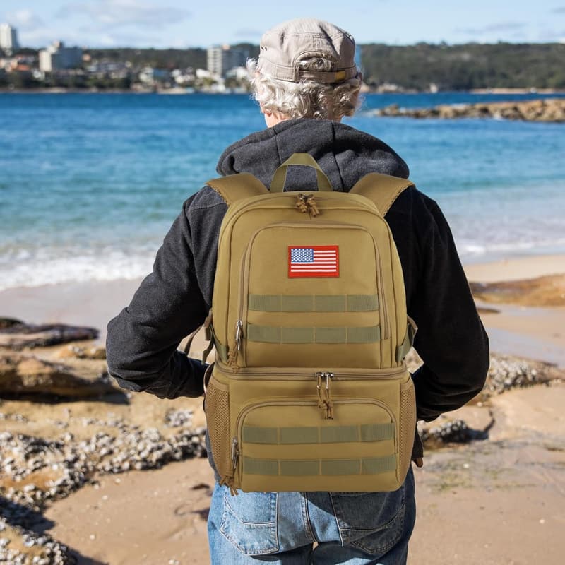 Tactical Cooler Backpack for Men with Double Compartment