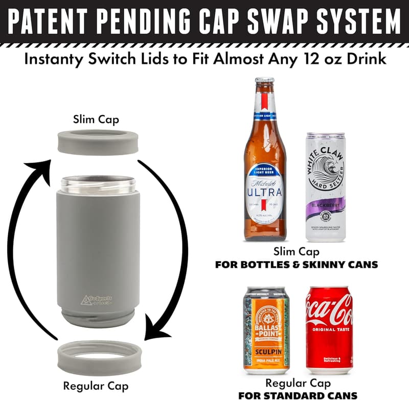 Universal 3-in-1 Insulated Can Cooler - 15+ Colors