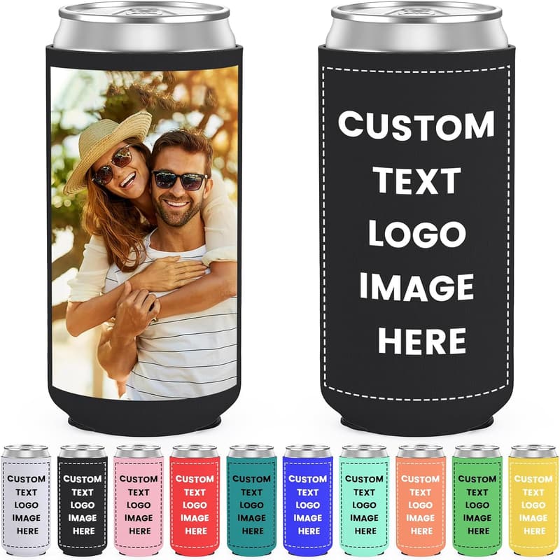 Personalized 30-Pack Neoprene Can Coolers for Drinks