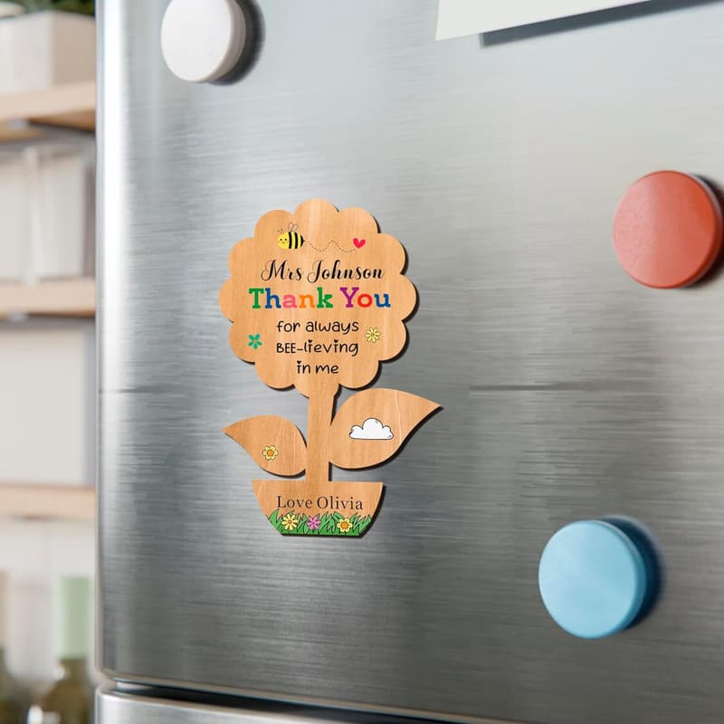 Teacher Appreciation Personalized Wooden Fridge Magnets