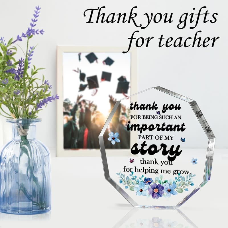 Teacher Appreciation Acrylic Signs and Plaques Gift Set
