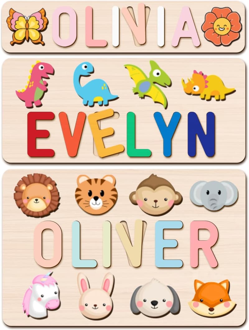 Personalized Name Puzzle - Customizable Montessori Toy for Toddlers