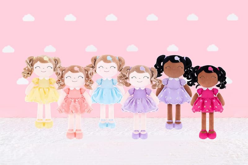 Personalized Pink Curly Doll - Custom Soft Plush Gift for Girls