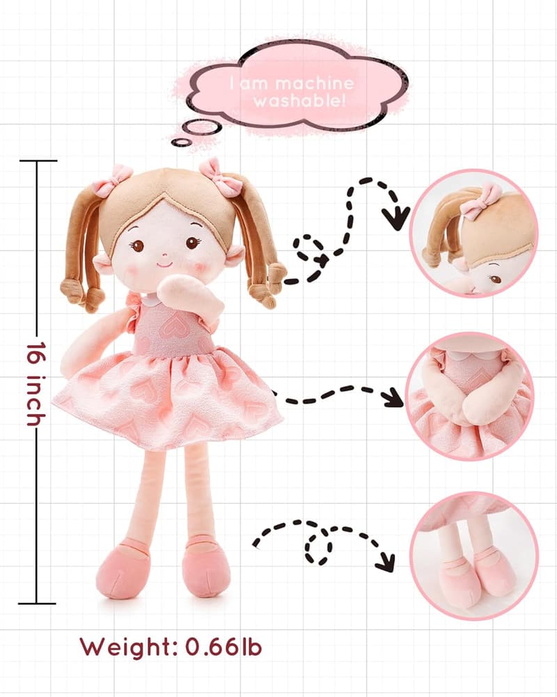 My First Baby Rag Doll - Soft Plush Toy for Toddlers