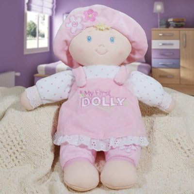 Personalized Pink Plush Doll for Baby's First Gift