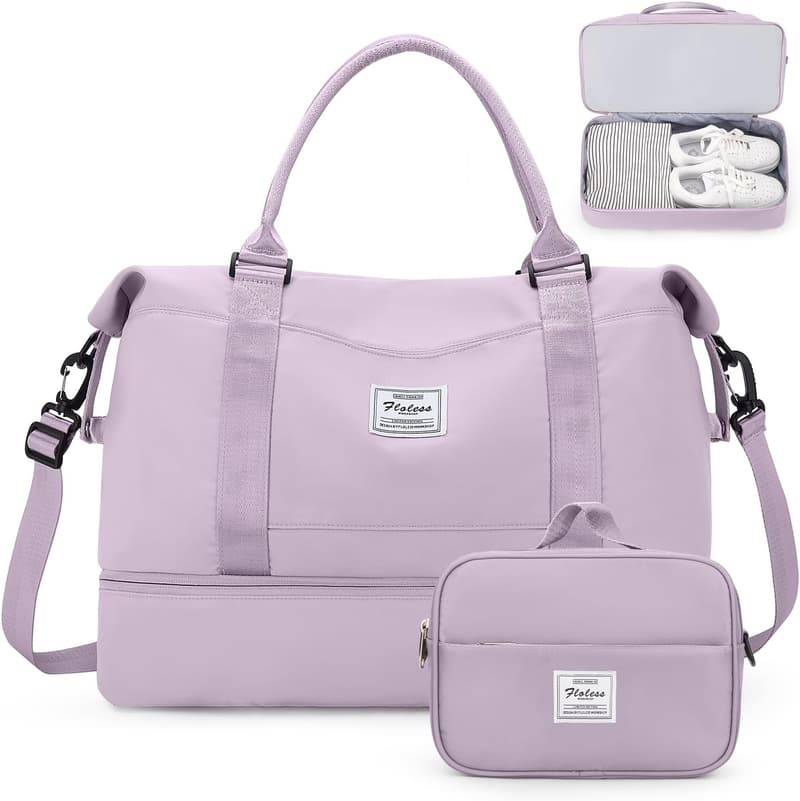 Women's Overnight Travel Duffel Bag with Shoe & Toiletry Compartments