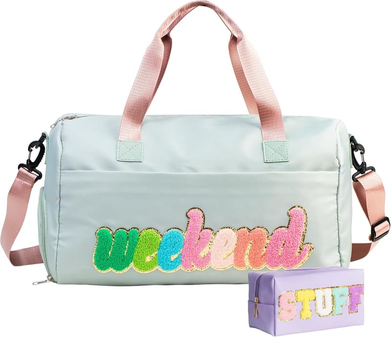 Women's Weekender Travel Bag Set with Shoe Compartment, 2 pcs