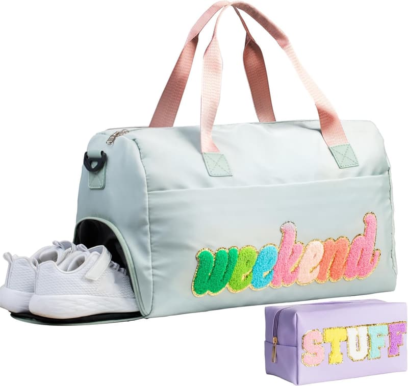 Women's Weekender Travel Bag Set with Shoe Compartment, 2 pcs