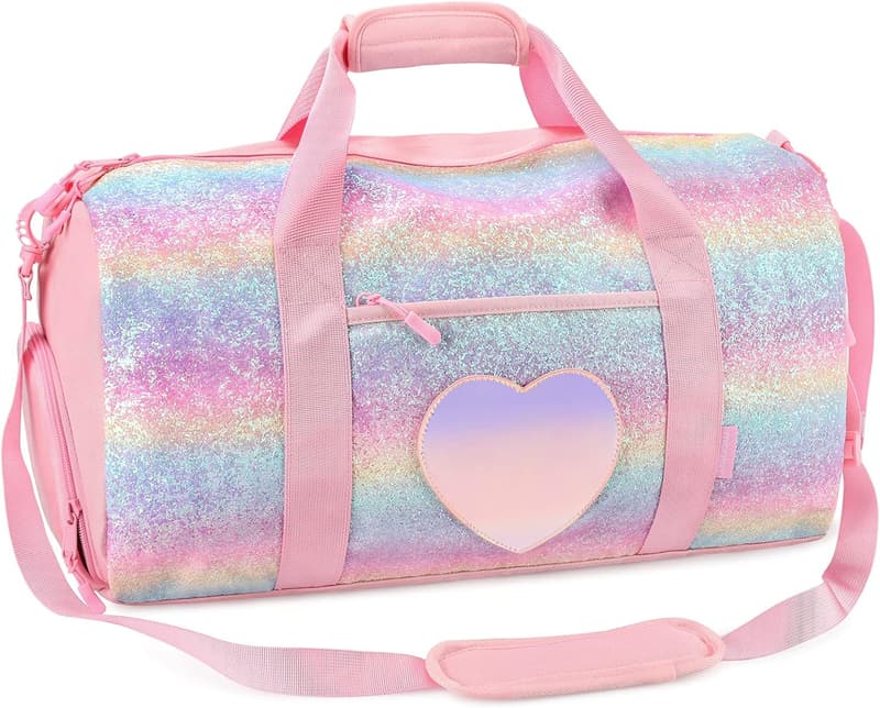 Girls' Dance Duffle Bag with Shoes Compartment