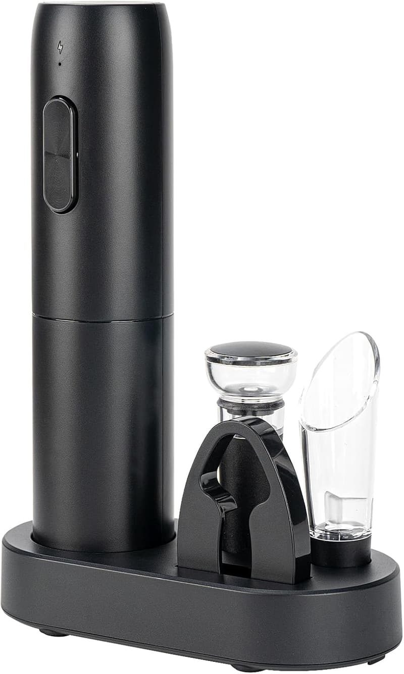 Electric Wine Opener Set with Charging Base and Accessories