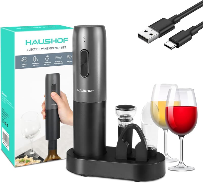 Electric Wine Opener Set with Accessories - Perfect Housewarming Gift