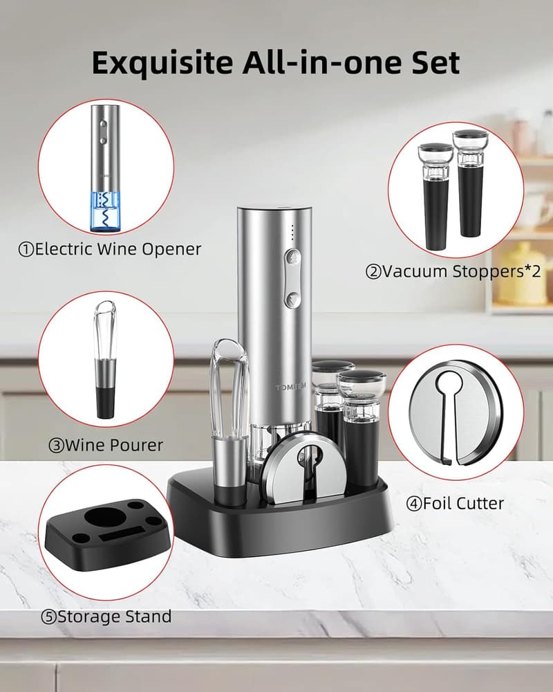 Rechargeable Electric Wine Opener Set for Wine Lovers