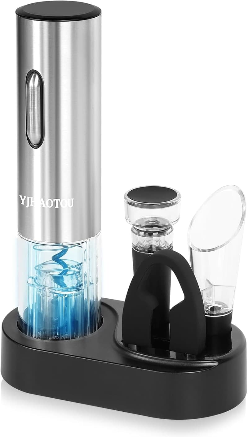 Electric Wine Gift Set with Opener, Aerator & Preserver