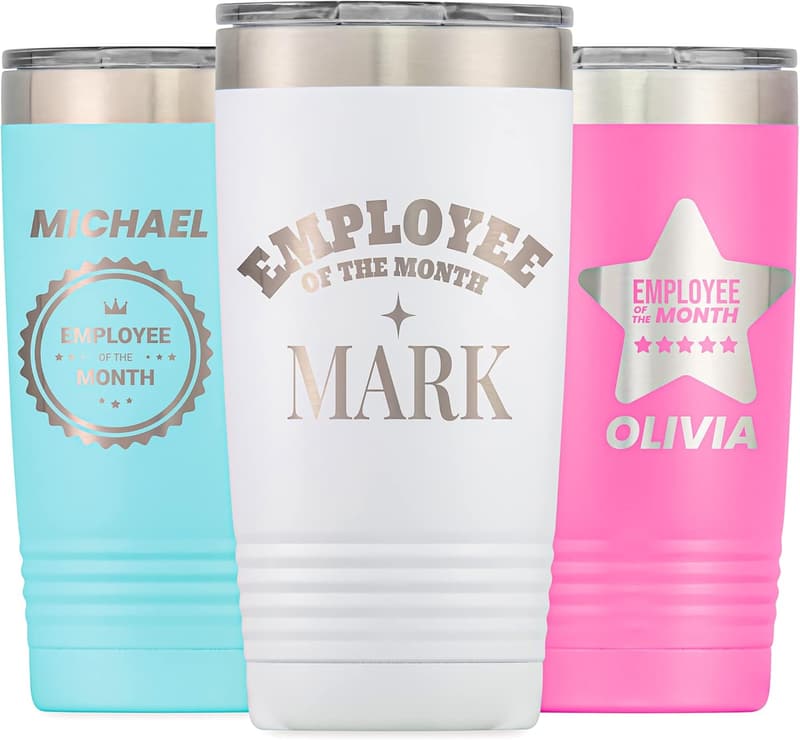 Employee of the Month Personalized Tumbler - 20 oz Stainless Steel