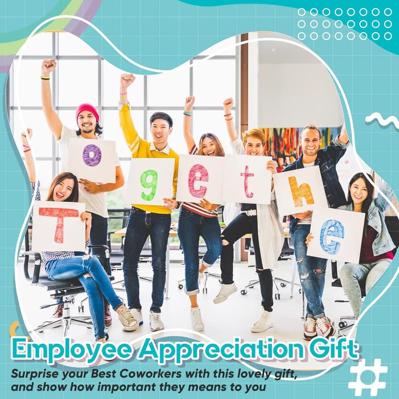Employee Appreciation Silicone Bracelets - Motivational Quotes (50 Pcs)