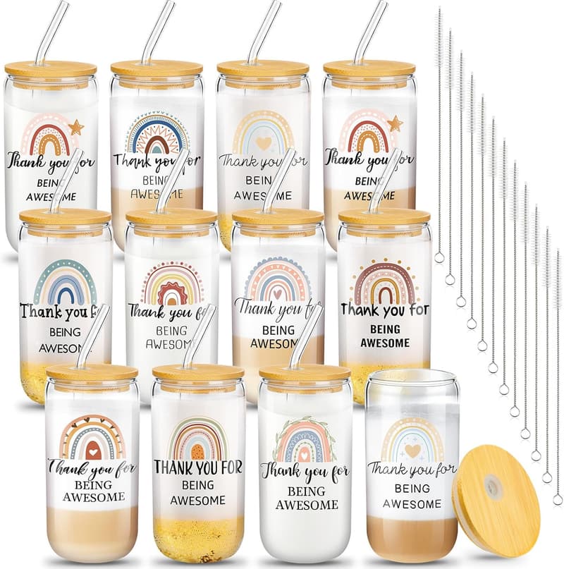CNA Appreciation Week 12-Piece Thank You Glass Cup Set