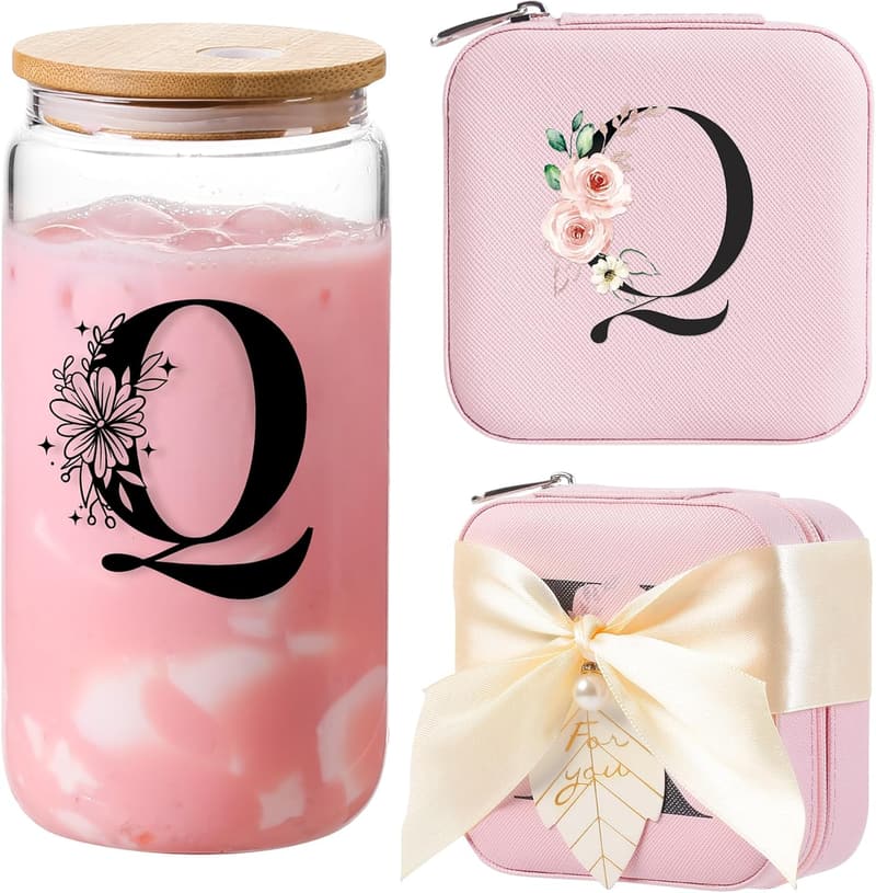 Personalized Jewelry Box & Iced Coffee Glass for Teachers